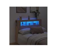 Tête de lit à LED chêne sonoma 140x18,5x103,5cm bois ingénierie