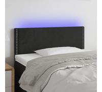 Hoofdbord LED 80x5x78/88 cm fluweel zwart3121504