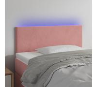 Vidaxl Tête De Lit À Led Rose 160x5x118/128 Cm Velours Rose