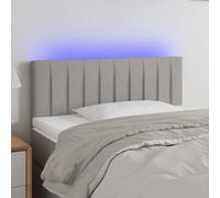 Tête de Lit à LED Gris Clair 100x5x78/88 cm Tissu Meuble de Chambre vidaXL