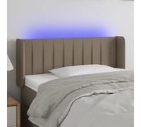 Tête de Lit à LED Gris Clair 103x16x78/88 cm Tissu Meuble de Chambre vidaXL