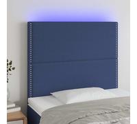Tête de Lit à LED Gris Clair 144x5x118/128 cm Tissu Meuble de Chambre vidaXL
