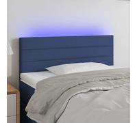 Tête de Lit à LED Gris Clair 200x5x118/128 cm Tissu Meuble de Chambre vidaXL