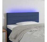 Tête de Lit à LED Gris Clair 200x5x118/128 cm Tissu Meuble de Chambre vidaXL