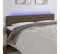 Tête de Lit à LED Gris Clair 200x5x118/128 cm Tissu Meuble de Chambre vidaXL