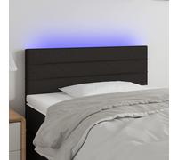 Tête de Lit à LED Gris Clair 200x5x118/128 cm Tissu Meuble de Chambre vidaXL
