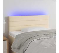 Tête de Lit à LED Gris Clair 200x5x118/128 cm Tissu Meuble de Chambre vidaXL