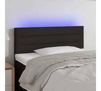 Tête de Lit à LED Gris Clair 200x5x118/128 cm Tissu Meuble de Chambre vidaXL