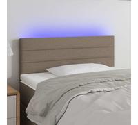 vidaXL Hoofdbord LED 90x5x78/88 cm stof taupe3121738 Taupe G