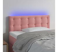 vidaXL Tête de Lit à LED Meuble de Chambre à Coucher Accessoire de Lit Simple Tête de Cadre de Lit Intérieur Rose 3122093