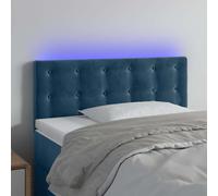 Tête de Lit à LED Gris Clair 200x5x78/88 cm Velours Meuble de Chambre vidaXL