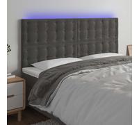 Hoofdbord LED 80x5x78/88 cm fluweel donkergrijs3122077