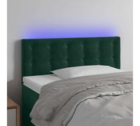 Hoofdbord LED 90x5x118/128 cm fluweel donkergroen3122897