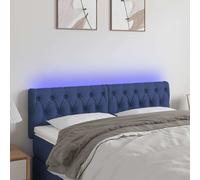 Tête de Lit à LED Gris Clair 200x7x78/88 cm Tissu Meuble de Chambre vidaXL