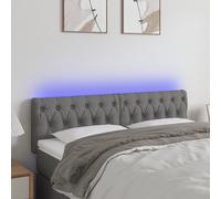 Vidaxl Tête De Lit À Led Gris Foncé 100x7x78/88 Cm Tissu Gris