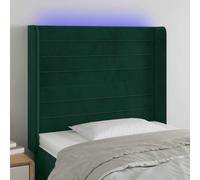 Tête de Lit à LED Gris Clair 203x16x118/128cm Velours Meuble de Chambre vidaXL