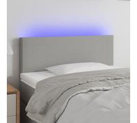 Tête de Lit à LED Gris Clair 80x5x78/88 cm Tissu Meuble de Chambre vidaXL