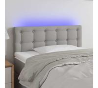 Tête de Lit à LED Gris Clair 80x5x78/88 cm Tissu Meuble de Chambre vidaXL