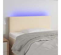 Hoofdbord LED 144x5x78/88 cm stof crÃmekleurig3121335