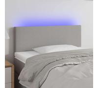 Tête de Lit à LED Gris Clair 80x5x78/88 cm Tissu Meuble de Chambre vidaXL