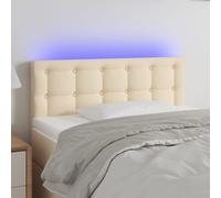 Tête de Lit à LED Gris Clair 80x5x78/88 cm Tissu Meuble de Chambre vidaXL