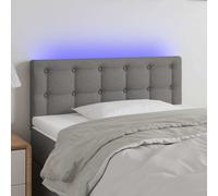Hoofdbord LED 100x5x118/128 cm stof donkergrijs3122849