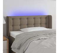 Tête de Lit à LED Gris Clair 83x16x78/88 cm Tissu Meuble de Chambre vidaXL