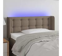 Tête de Lit à LED Gris Clair 83x16x78/88 cm Tissu Meuble de Chambre vidaXL