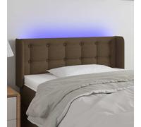 Tête de Lit à LED Gris Clair 83x16x78/88 cm Tissu Meuble de Chambre vidaXL