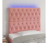 Tête de Lit à LED Gris Foncé 100x7x78/88 cm Velours Meuble de Chambre vidaXL
