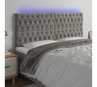 Tête de Lit à LED Gris Foncé 100x7x78/88 cm Velours Meuble de Chambre vidaXL