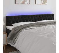 Tête de Lit à LED Gris Foncé 100x7x78/88 cm Velours Meuble de Chambre vidaXL