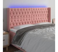 Hoofdbord LED 103x16x118/128 cm fluweel roze3124431