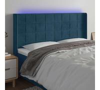 vidaXL Hoofdbord LED 93x16x78/88 cm fluweel blauw3123276 Bleu G