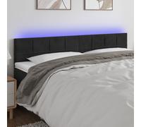 vidaXL Tête de lit à LED Velours Gris foncé 80x5x78/88 cm