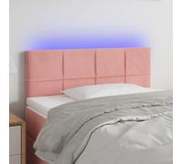 Hoofdbord LED 90x5x78/88 cm fluweel roze3121653