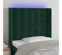 Tête de Lit à LED Gris Foncé 83x16x78/88 cm Velours Meuble de Chambre vidaXL
