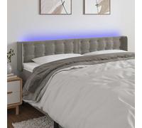 Tête de Lit à LED Gris Foncé 83x16x78/88 cm Velours Meuble de Chambre vidaXL