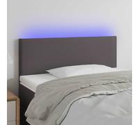 Tête de Lit à LED Noir 100x5x78/88 cm Similicuir Meuble de Chambre vidaXL