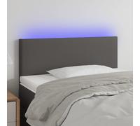 Tête de Lit à LED Noir 100x5x78/88 cm Similicuir Meuble de Chambre vidaXL