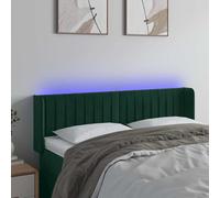 vidaXL Hoofdbord LED 93x16x78/88 cm fluweel donkergroen3123513 Vert G