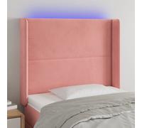 Tête de Lit à LED Noir 103x16x78/88 cm Velours Meuble Chambre à Coucher vidaXL