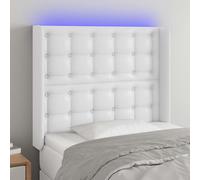 Tête de Lit à LED Noir 147x16x118/128 cm Similicuir Meuble de Chambre vidaXL