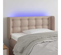 Tête de Lit à LED Noir 147x16x118/128 cm Similicuir Meuble de Chambre vidaXL