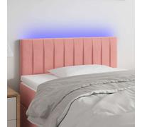 Tête de Lit à LED Noir 200x5x78/88 cm Velours Meuble Chambre à Coucher vidaXL