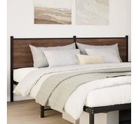 vidaXL Tête de lit 90 cm chêne fumé Bois d'ingénierie et acier pour lit simple