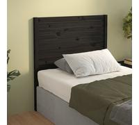 vidaXL Tête de lit Noir 96x4x100 cm Bois massif de pin Marron