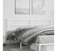 vidaXL Hoofdbord 193 cm metaal wit355451 Blanc G