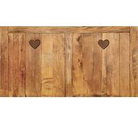 Tête de lit Adhésive 143529 Chalet Autocollant, Polyester, Marron, 160 x 0.1 x 60 cm