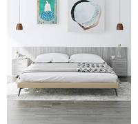 vidaXL Tête de lit avec armoires Gris sonoma Bois d'ingénierie Marron